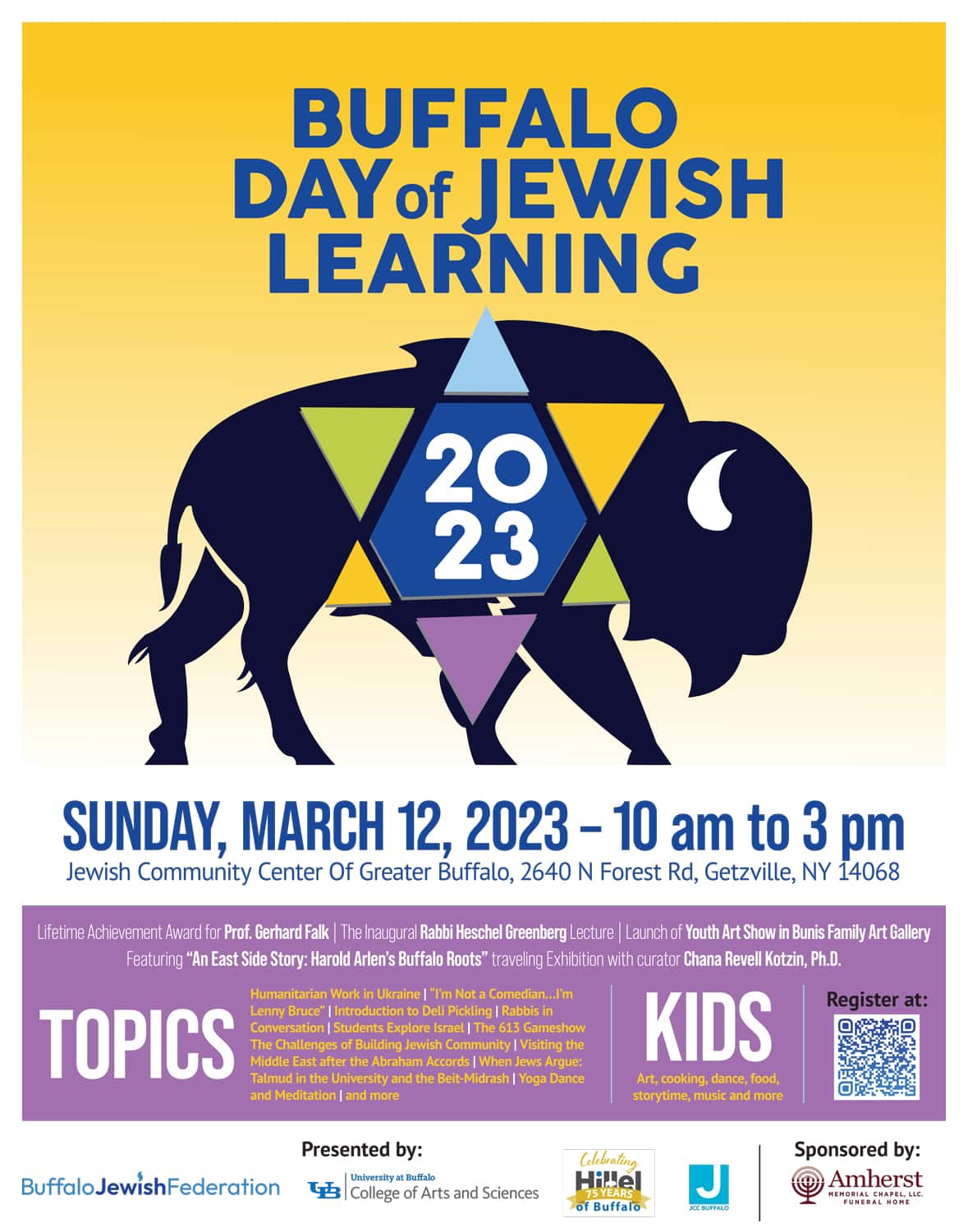 2023 Buffalo Day of Jewish Learning - 2023BDJL poster