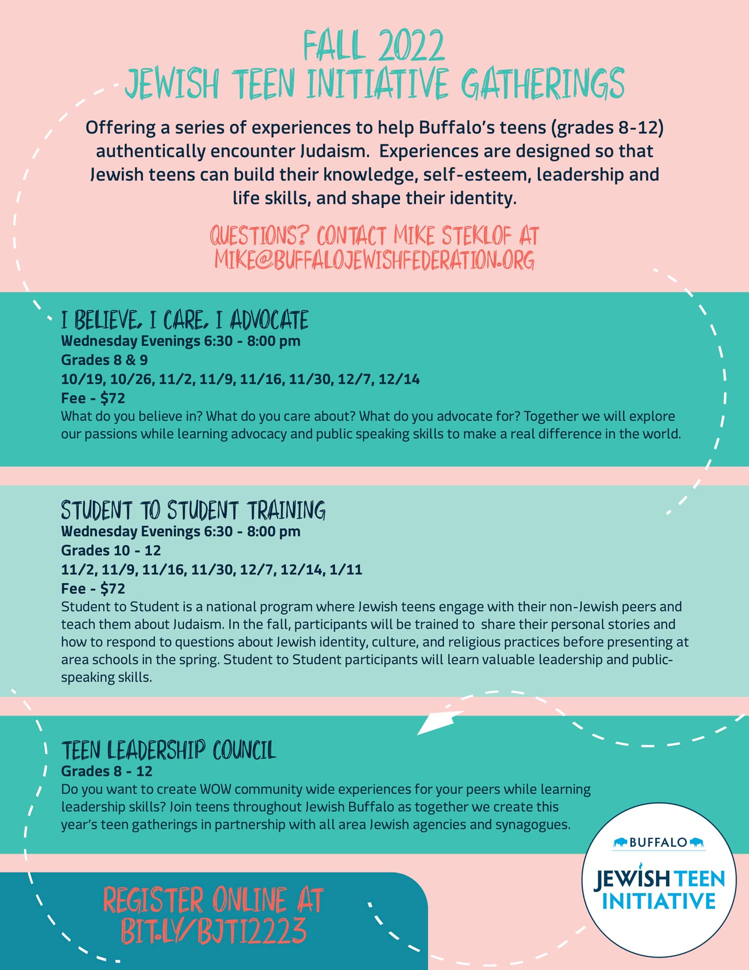Student to Student Training - BJTI flyer