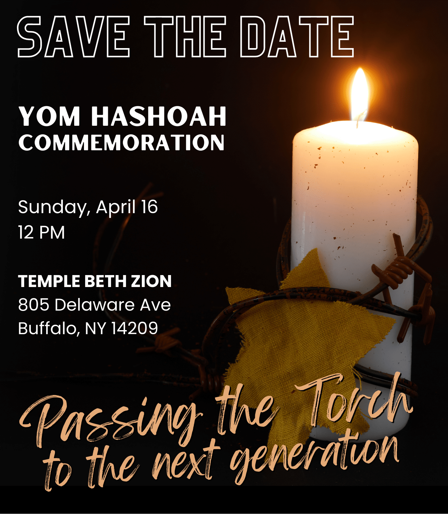 Yom HaShoah Community Commemoration - STD Yom HaShoah 2023