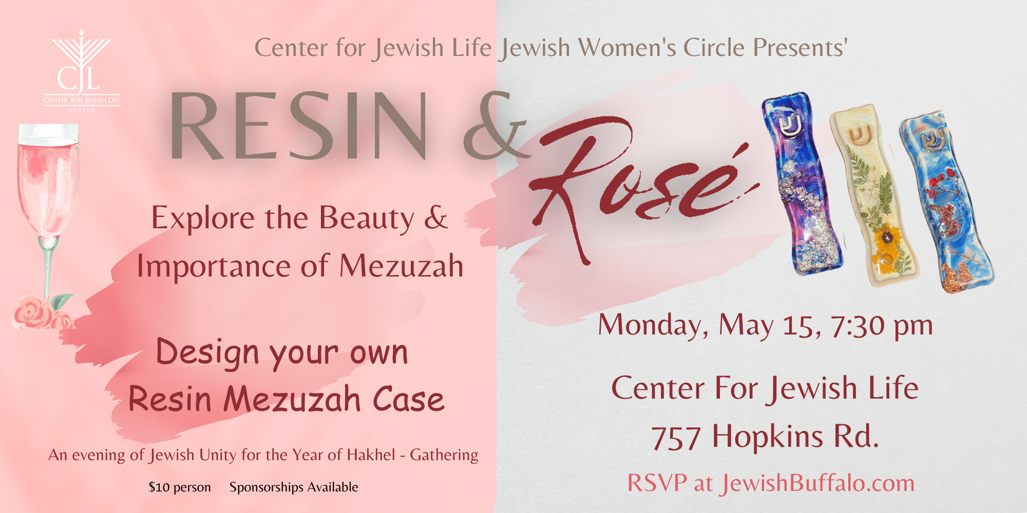 Resin & Rosé - Resin Rose Invitation