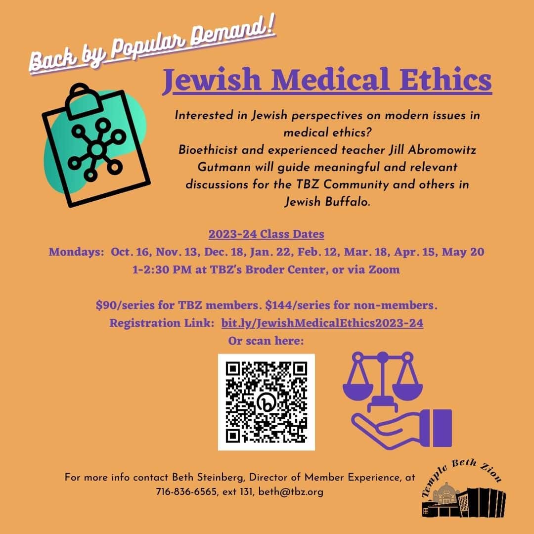 Jewish Medical Ethics - Jewish Medical Ethics Afternoons 2023 24