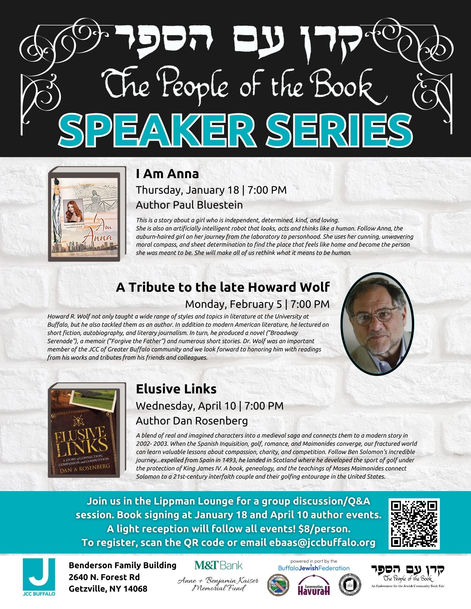 People of the Book Spring Series: Author Paul Bluestein - People of the Book Flyer 2