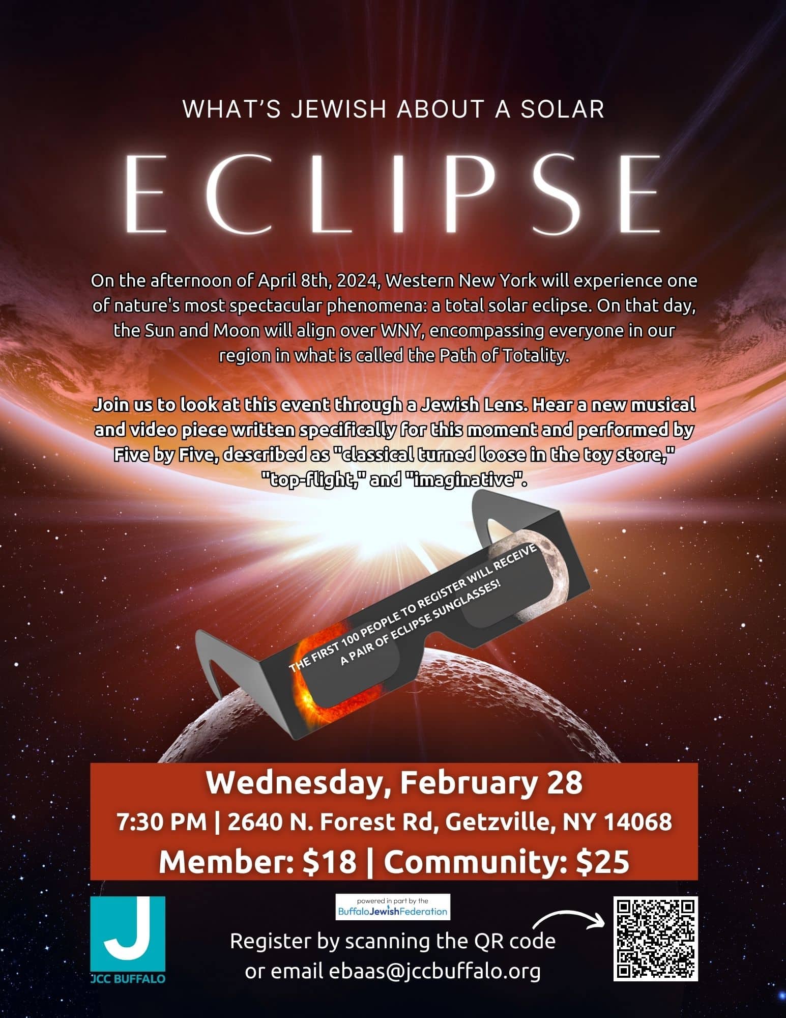 What's Jewish About a Solar Eclipse - Solar Eclipse Event Flyer 1
