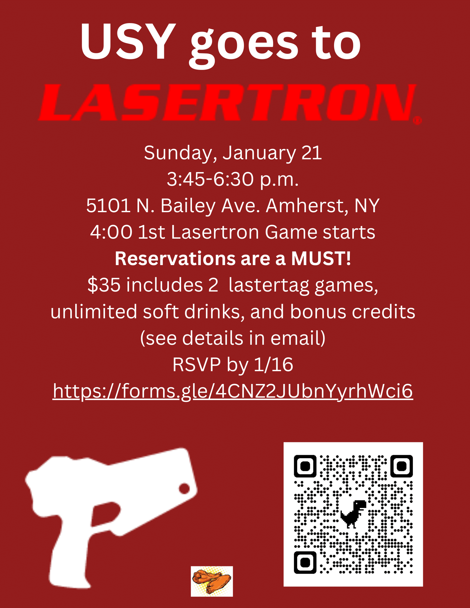 USY goes to Lasertron - lasertron outing