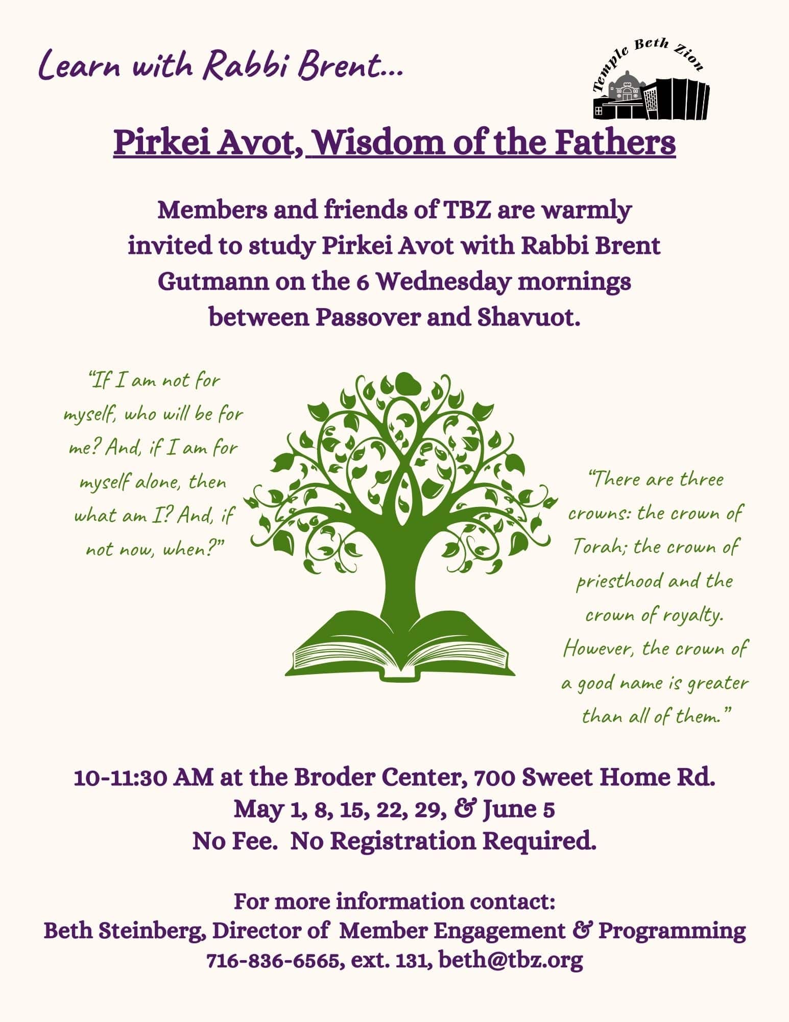 Pirkei Avot, Wisdom of the Fathers - Pirkei Avot TBZ52