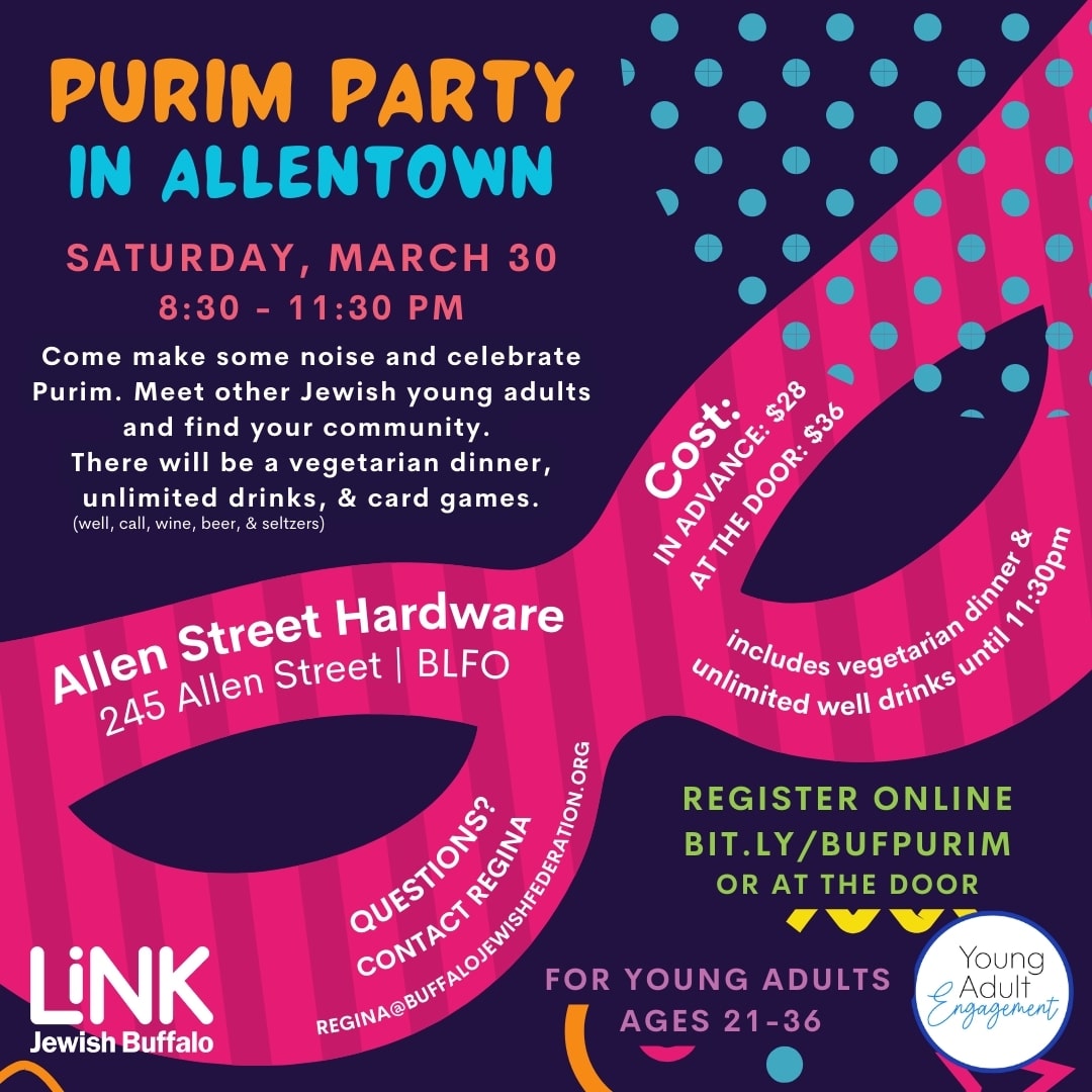 Young Adult Purim Party in Allentown - YA Purim Party in Allentown