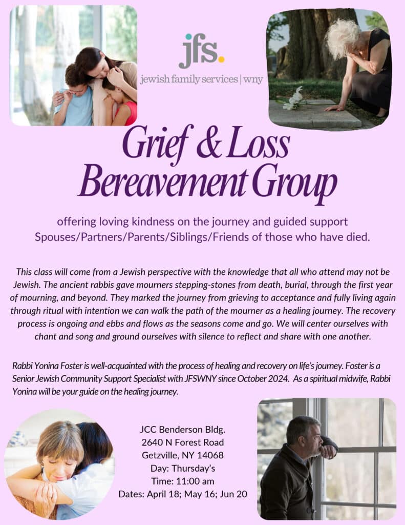 Grief & Loss Bereavement Group ⋆ Buffalo Jewish Federation